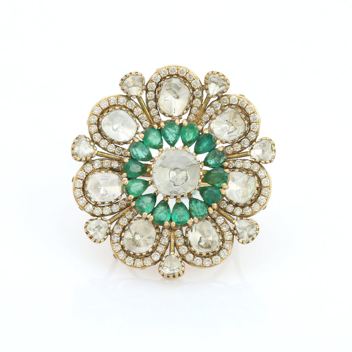 Zamrud Phool Ring