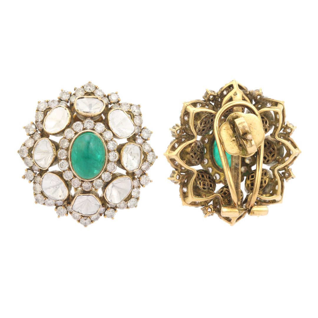 Indulekha Earrings (Emerald)