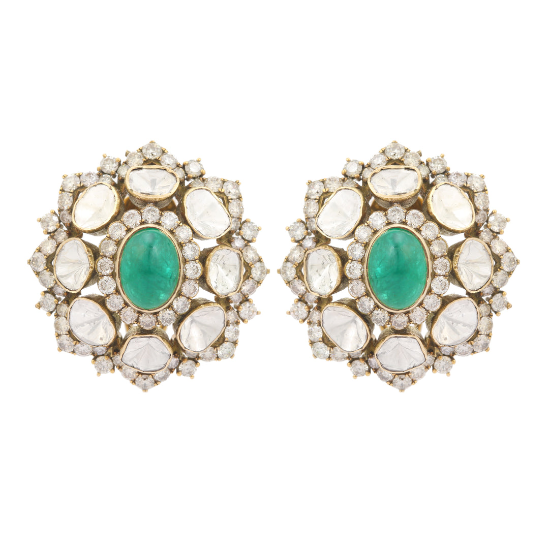 Indulekha Earrings (Emerald)