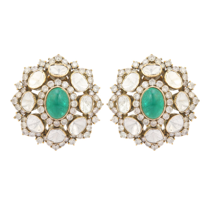 Indulekha Earrings (Emerald)