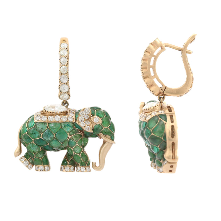 Gajratna Earrings (Emerald)