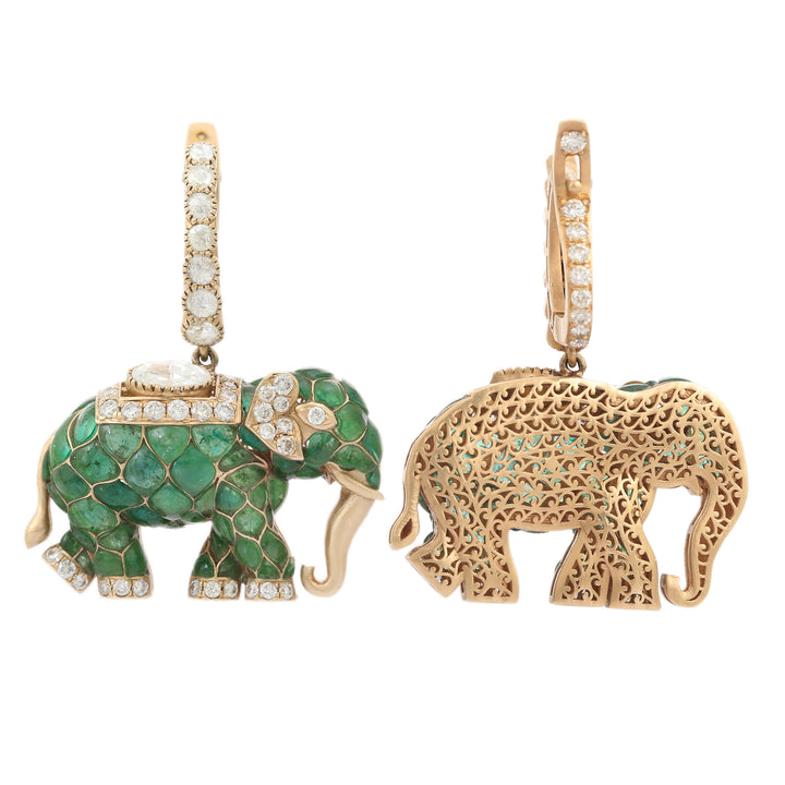 Gajratna Earrings (Emerald)