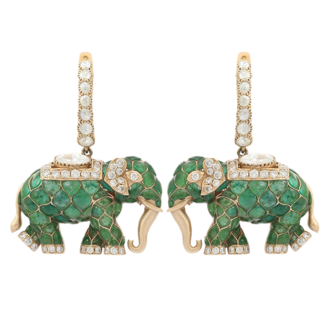 Gajratna Earrings (Emerald)