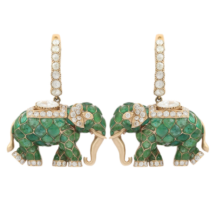 Gajratna Earrings (Emerald)