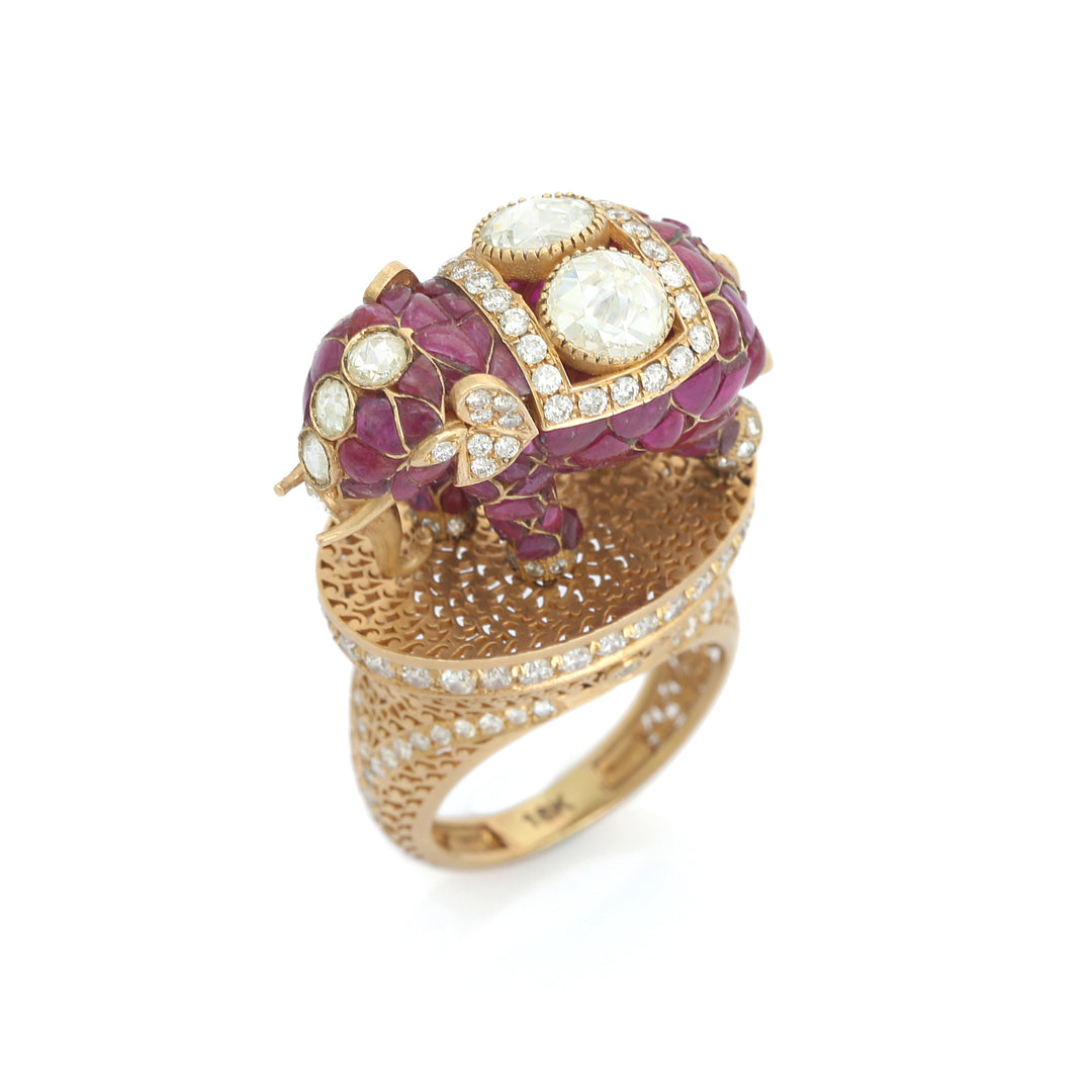 Gajratna Ring (Ruby)