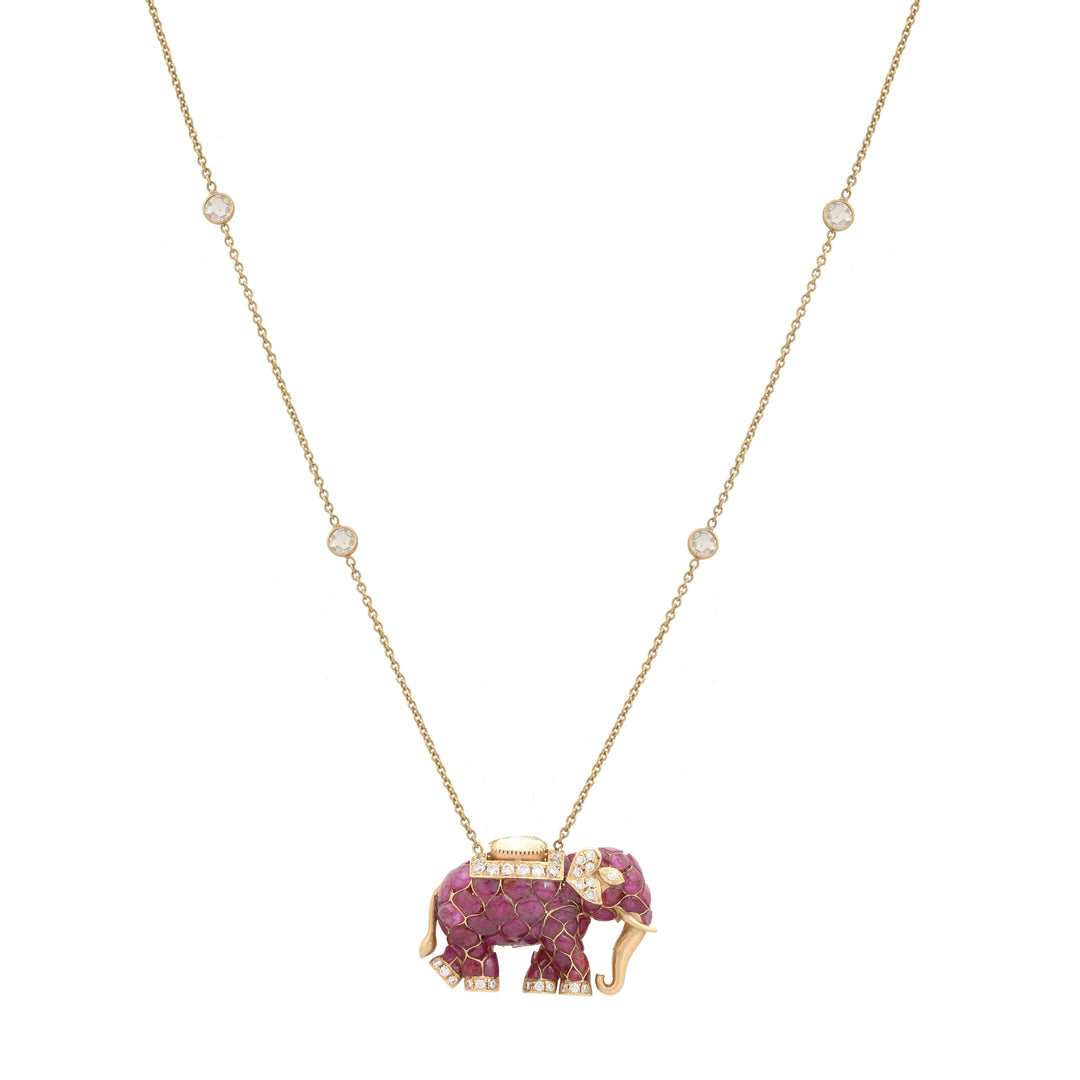 Gajratna Necklace (Ruby)