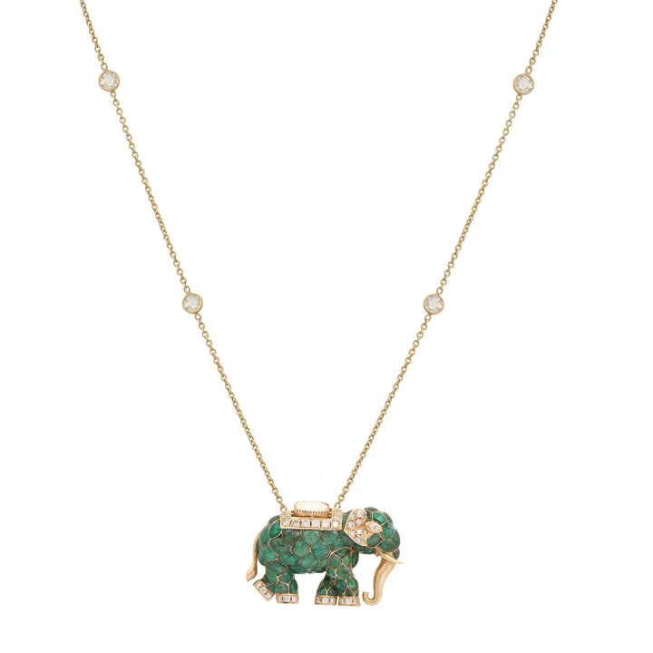Gajratna Necklace (Emerald)