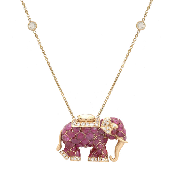 Gajratna Necklace (Ruby)