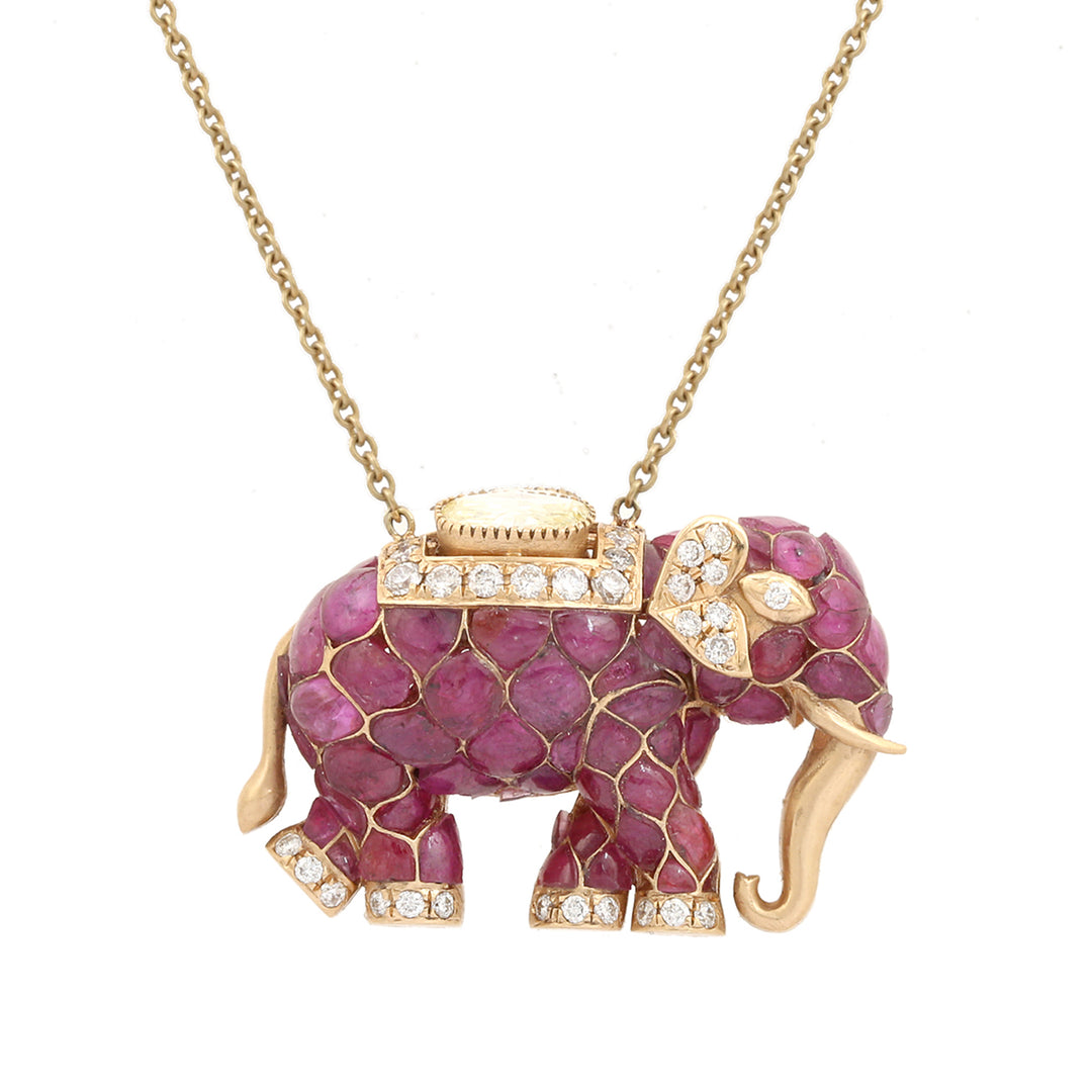 Gajratna Necklace (Ruby)