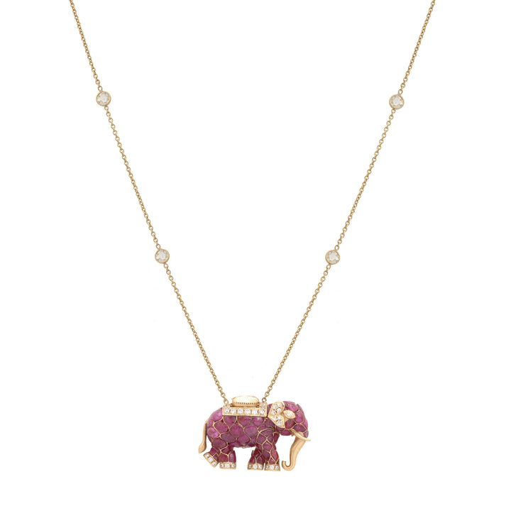 Gajratna Necklace (Ruby)
